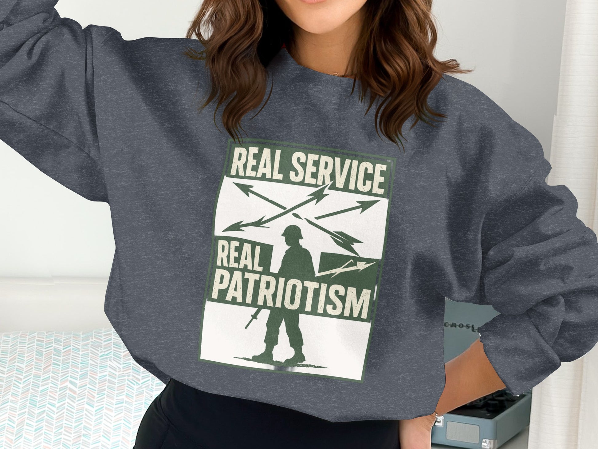 Real Service Real Patriotism Graphic Sweatshirt product