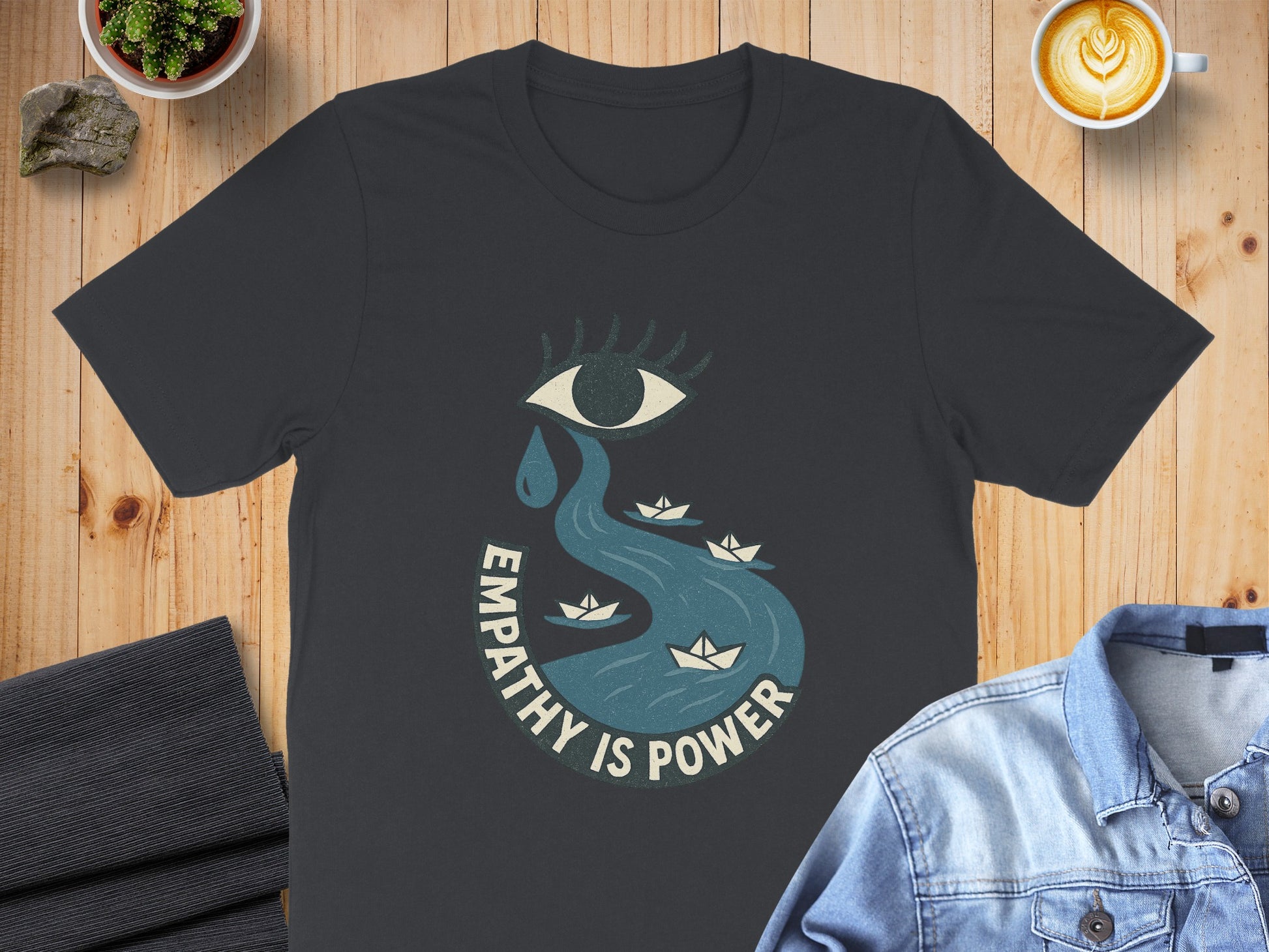 Empathy Is Power Eye and Paper Boats T-shirt product