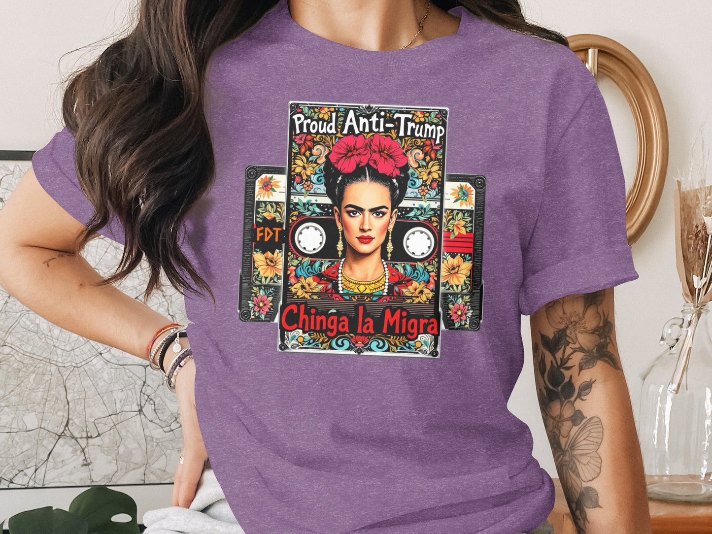 Proud Anti-Trump Chinga la Migra Graphic T-shirt product