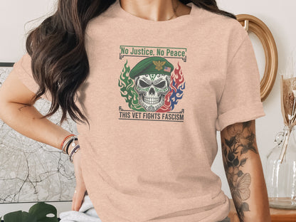 No Justice No Peace This Vet Fights Fascism Shirt