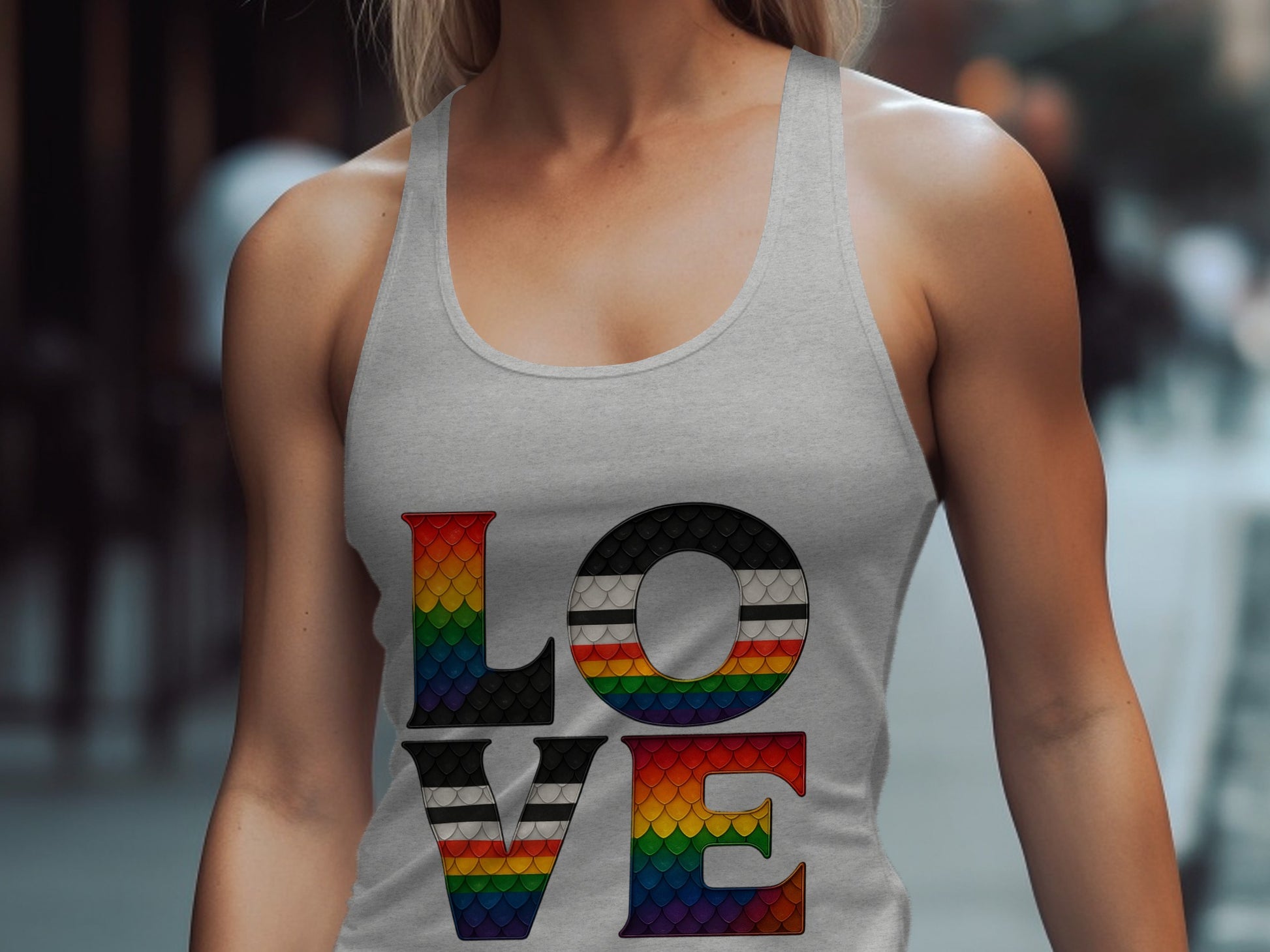 Love Rainbow Graphic Tank Top Fashion Product