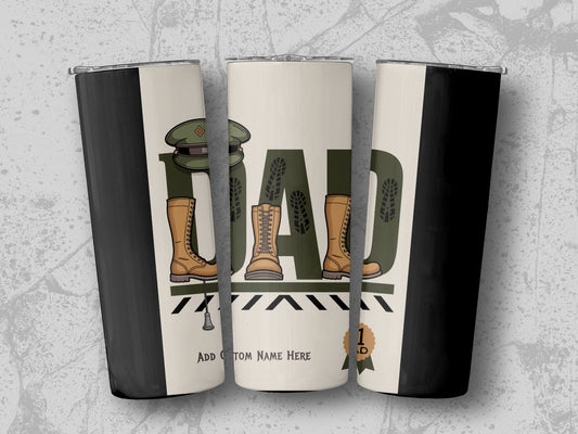 Military Dad Themed Coffee Tumbler Product