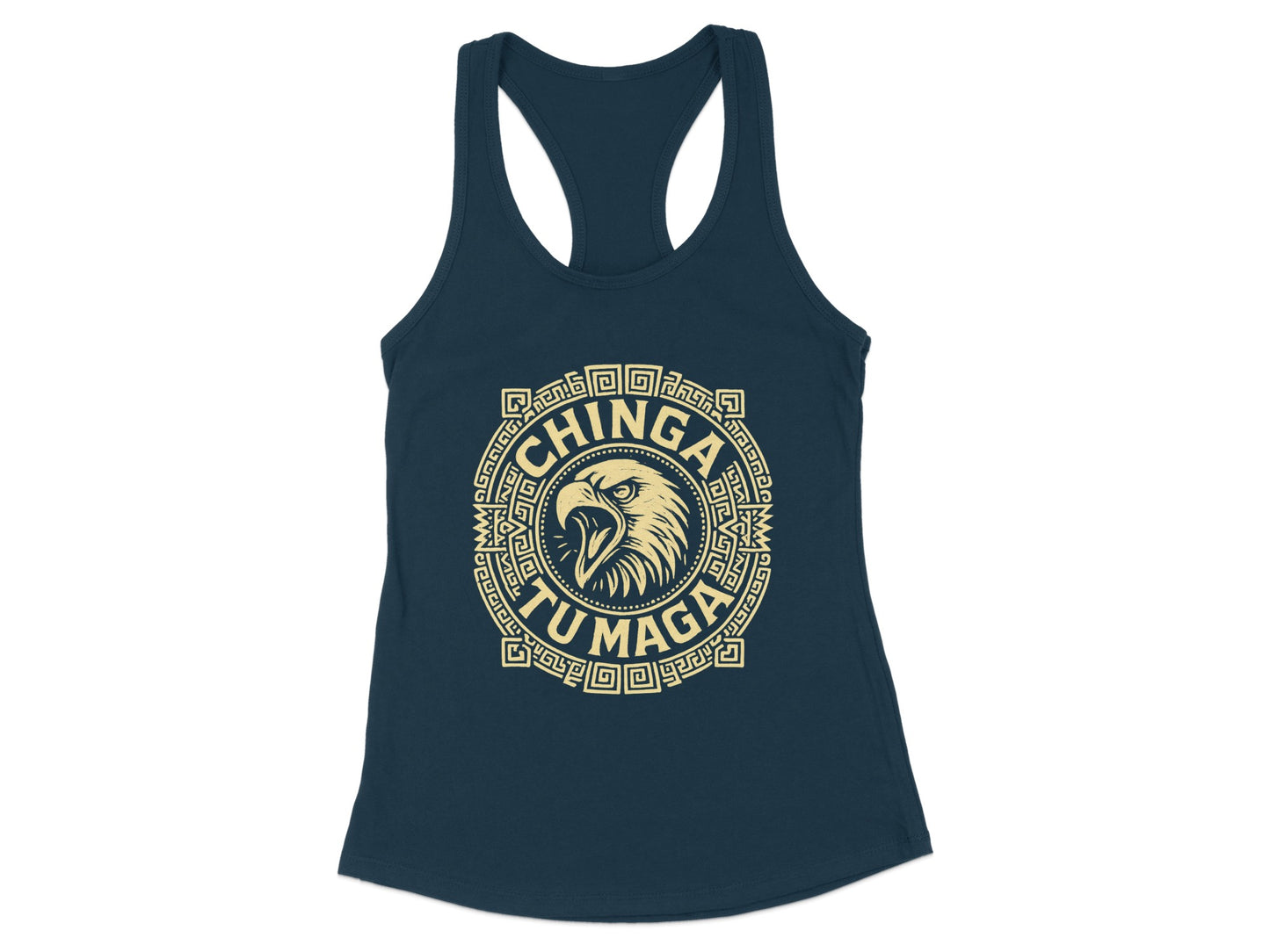 Chinga Tu Madre Raven Graphic Racerback Tank Top