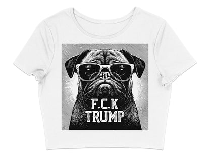 F C K Trump Print Funny Pug Graphic Cropped T-shirt product type