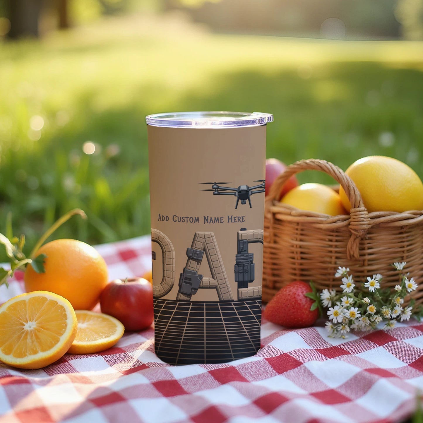 Personalized Drone Theme Tumbler Custom Name Product