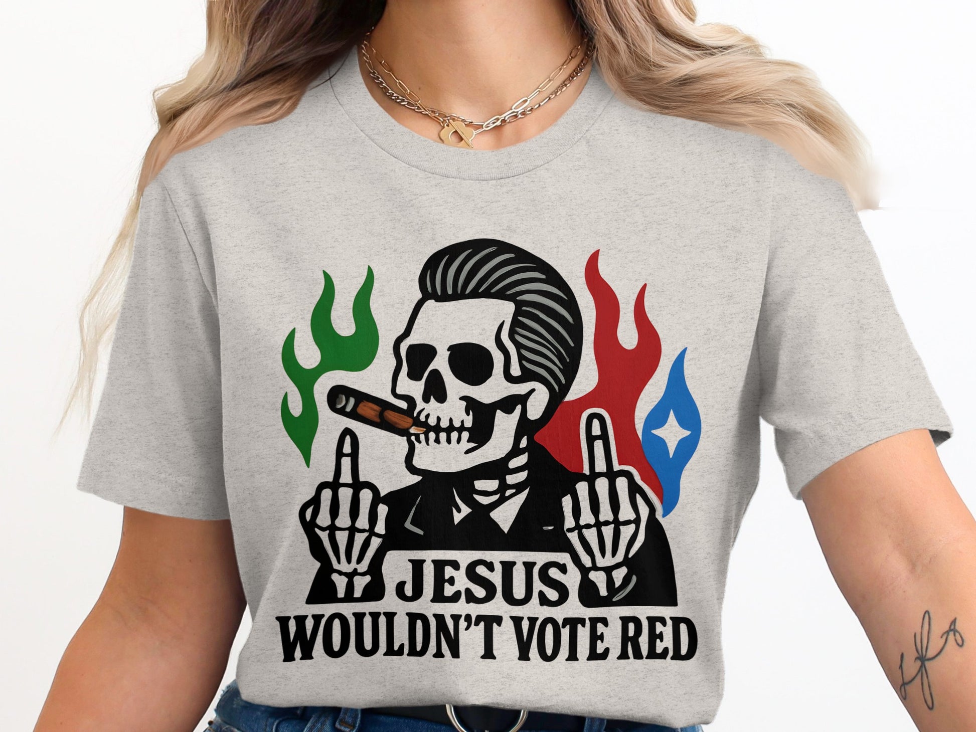 Jesus Wouldn't Vote Red Graphic T-Shirt product