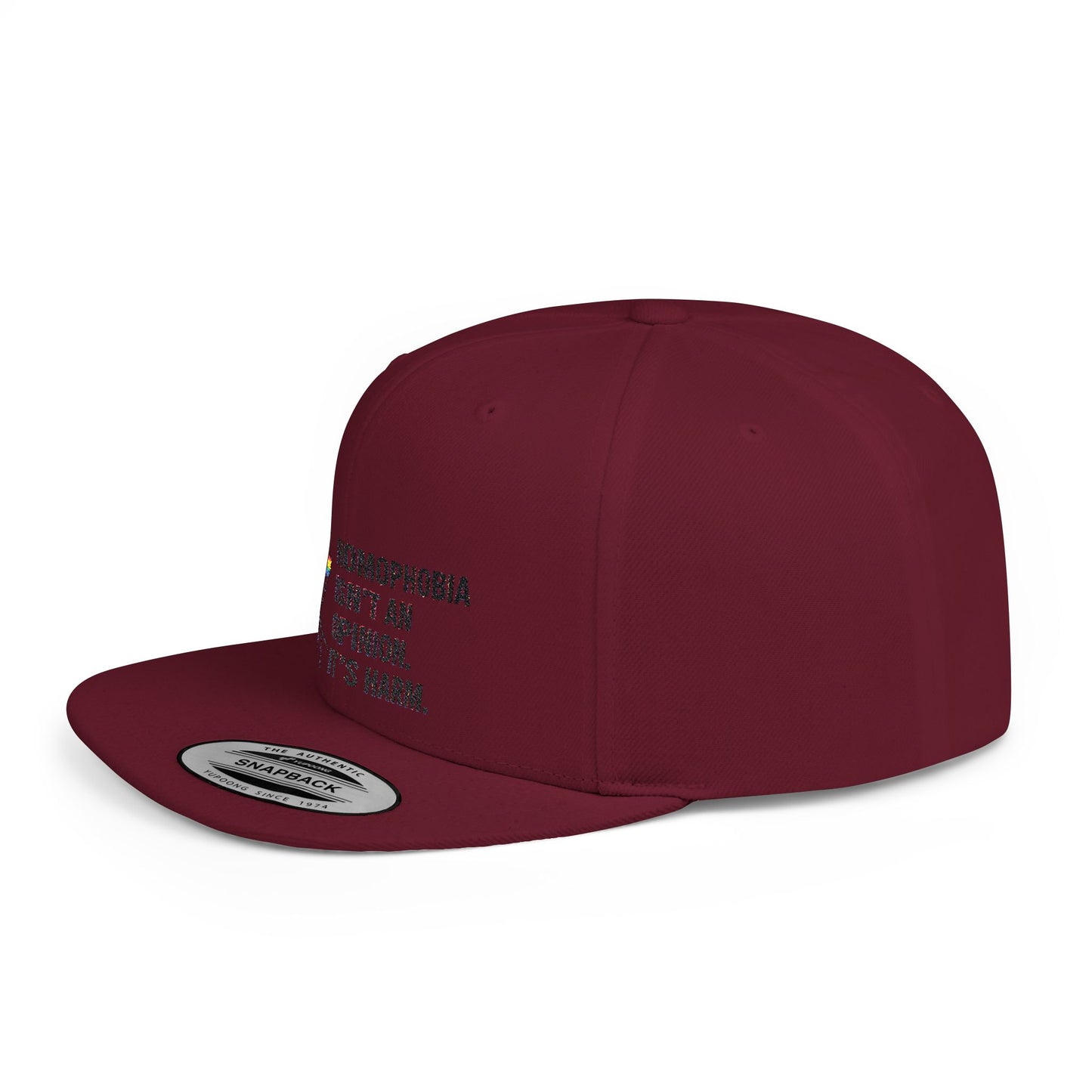 Frida Kahlo-Inspired Flat Bill Snapback Hat | LGBTQ+ Pride Apparel, Statement Cap, Fashion Accessory, Gift for Activists, Casual Wear