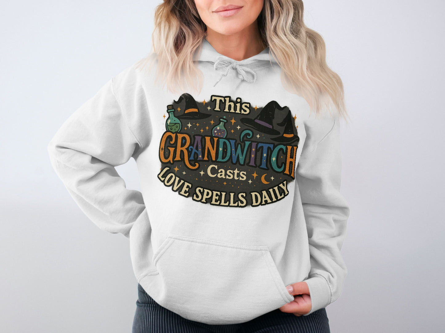 This Grandwitch Casts Love Spells Daily Hoodie product