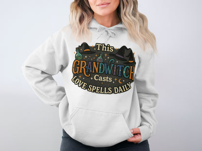 This Grandwitch Casts Love Spells Daily Hoodie product