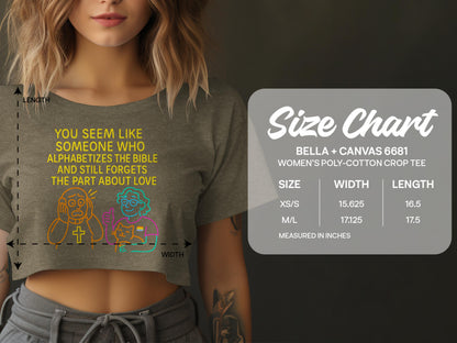 Humorous Alphabetizes The Bible Women's Crop Tee product
