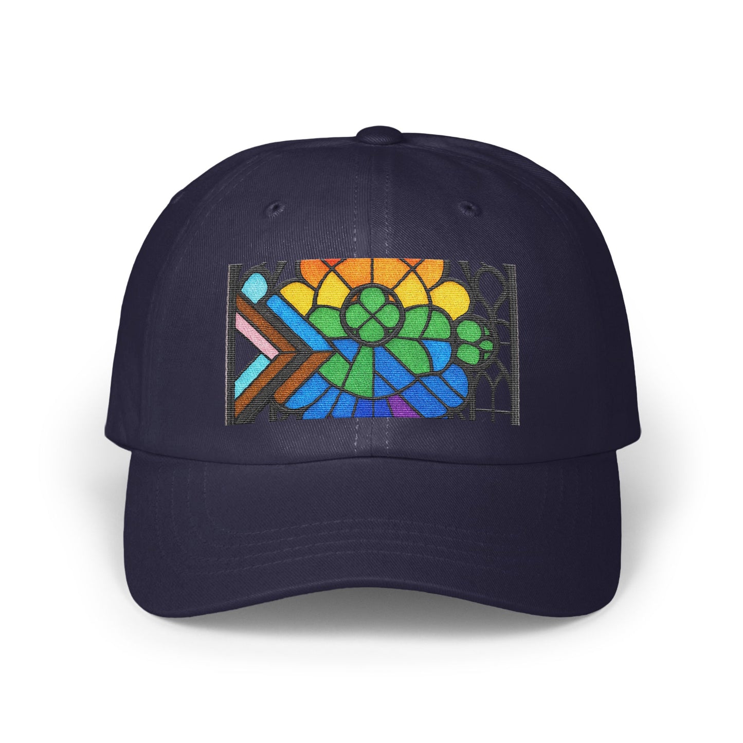 Colorful Stained Glass Design Embroidered Hat product