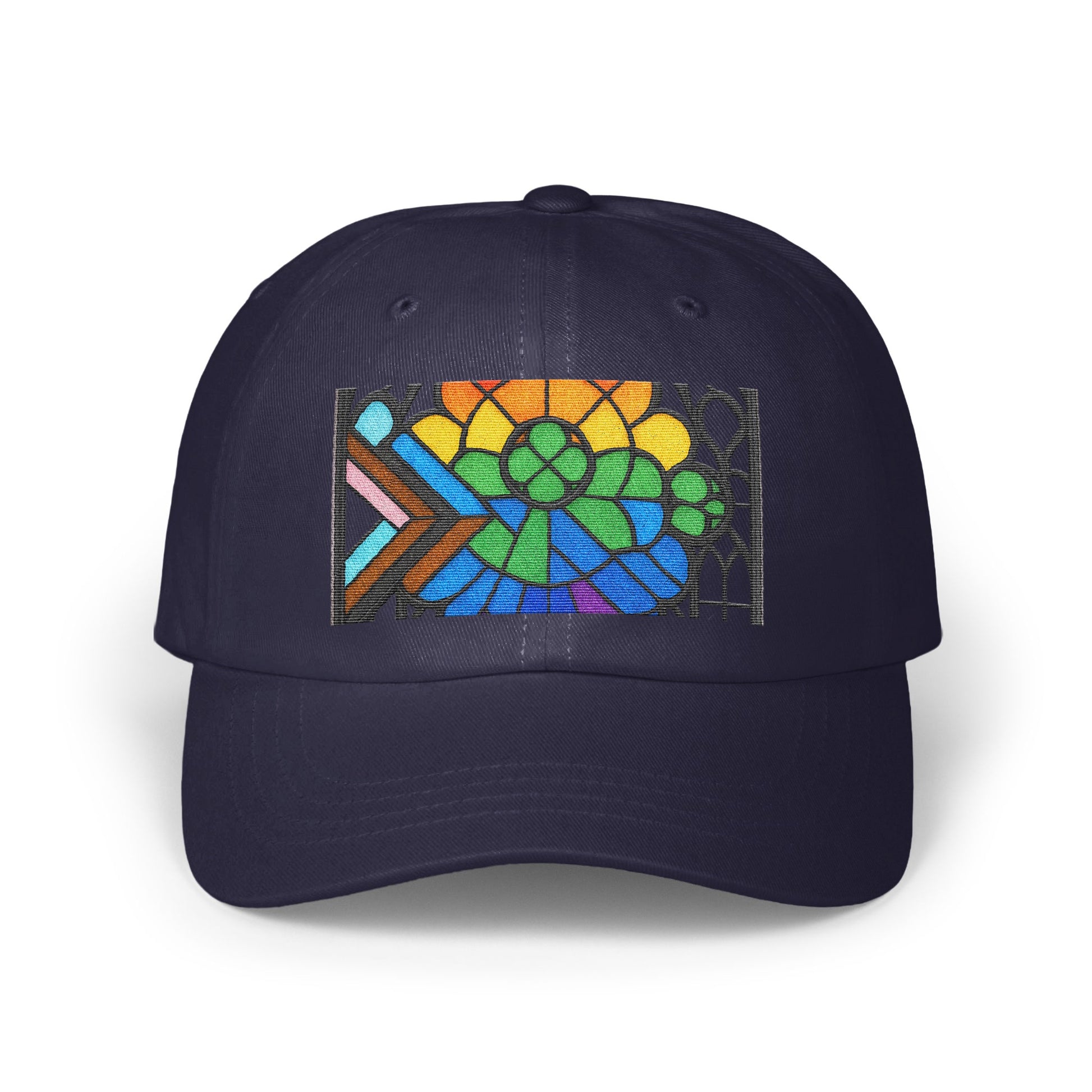 Colorful Stained Glass Design Embroidered Hat product