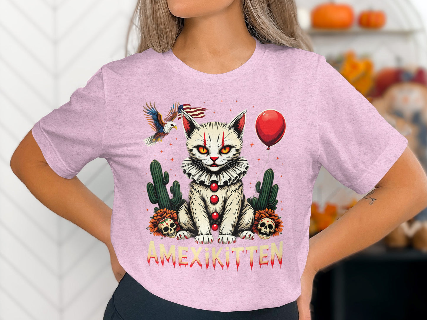 Amexikitten Balloon Cactus Novelty T-shirt product type