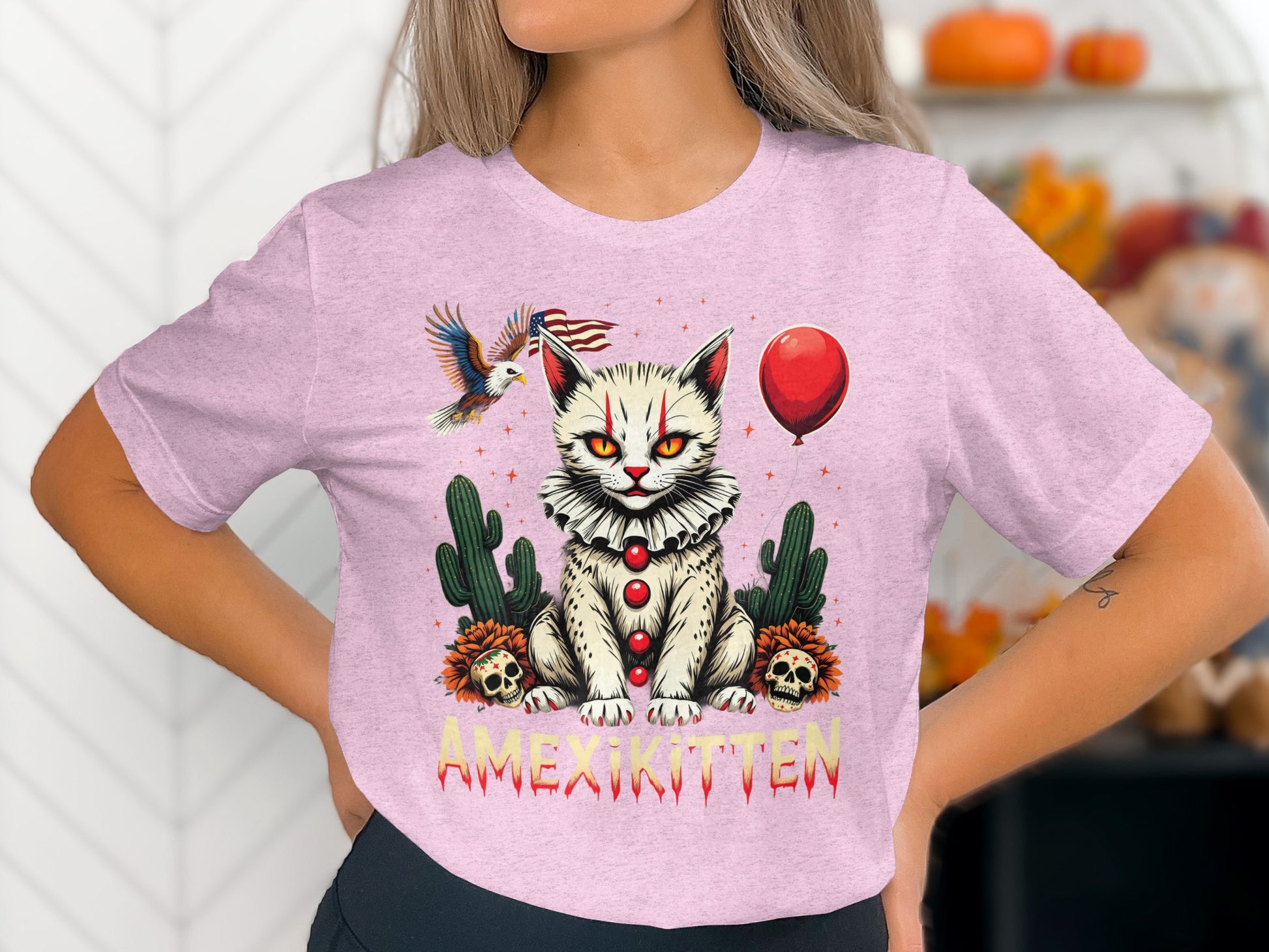 Amexikitten Balloon Cactus Novelty T-shirt product type