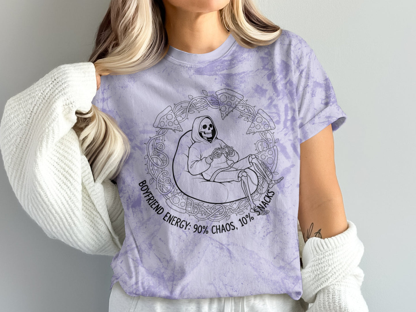 Boyfriend Energy 90% Chaos 10% Snacks Graphic Tee