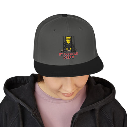 Anti Trump Hat, My American Dream Embroidered Snapback Hat - Stylish Cap for Everyday Wear, Perfect for Casual Outings, Birthdays, Streetwear Fashion, Gift for Him/Her