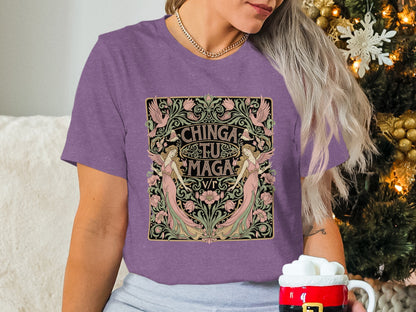 Christmas Magic Mug Chinga Tu MAGA Graphic Shirt