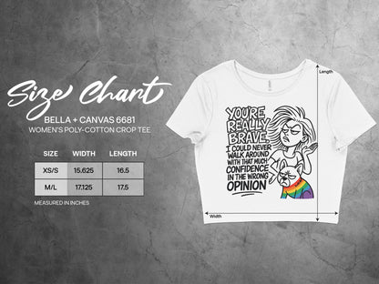 You're Really Brave Graphic Crop Tee product type
