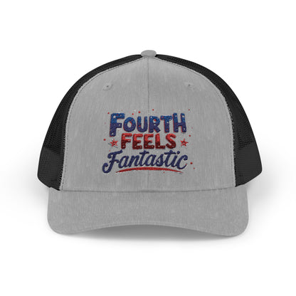 Fourth of July Celebration Snapback Cap - Patriotic Trucker Hat