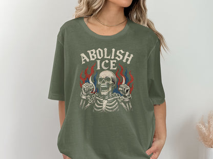 Abolish Ice Skeleton Graphic Tee T Shirt Clothing product type