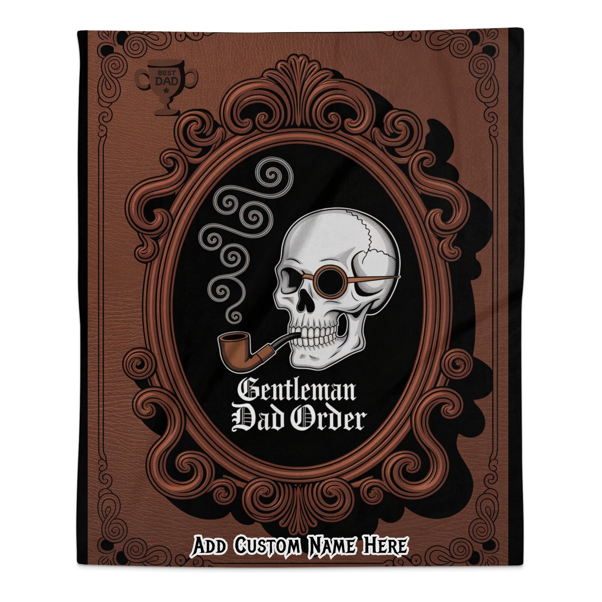 Gentleman Dad Order Skull Design Blanket product type