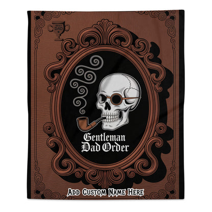 Gentleman Dad Order Skull Design Blanket product type