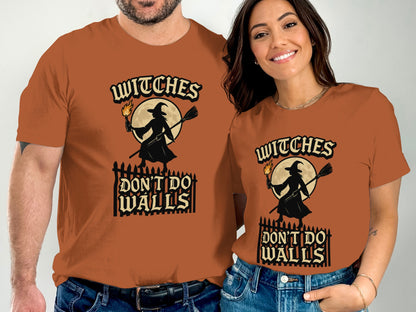 Witches Don't Do Walls Halloween Themed T-Shirt product