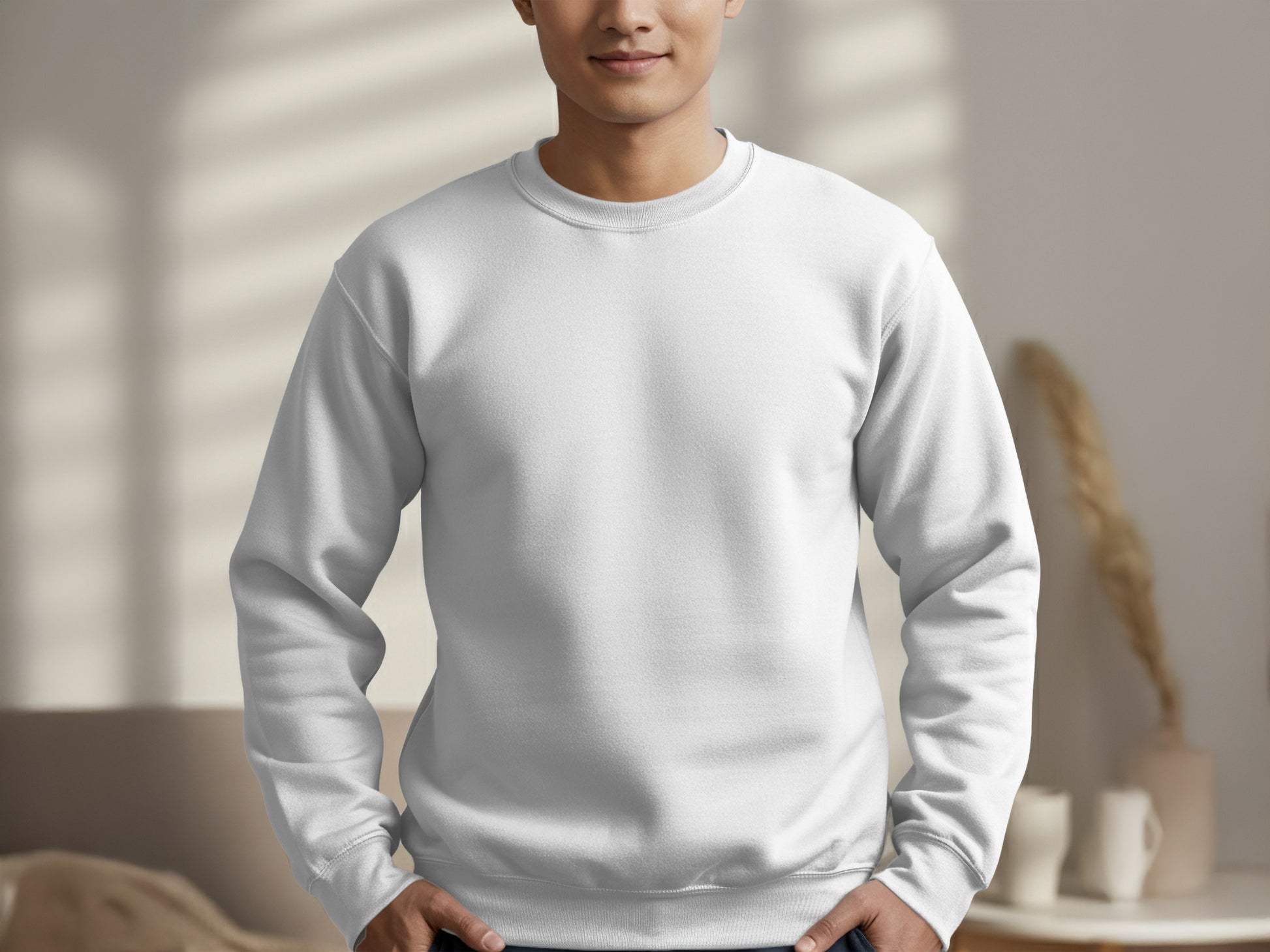 Classic White Unisex Long Sleeve Sweatshirt product