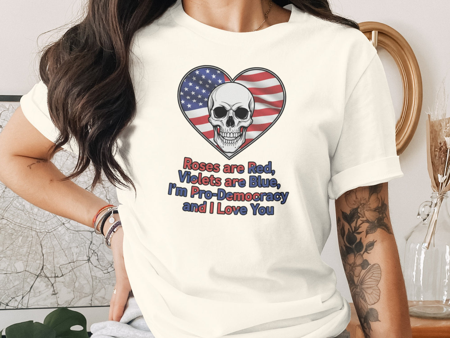 Roses are Red Violets are Blue Pro-Democracy T-shirt