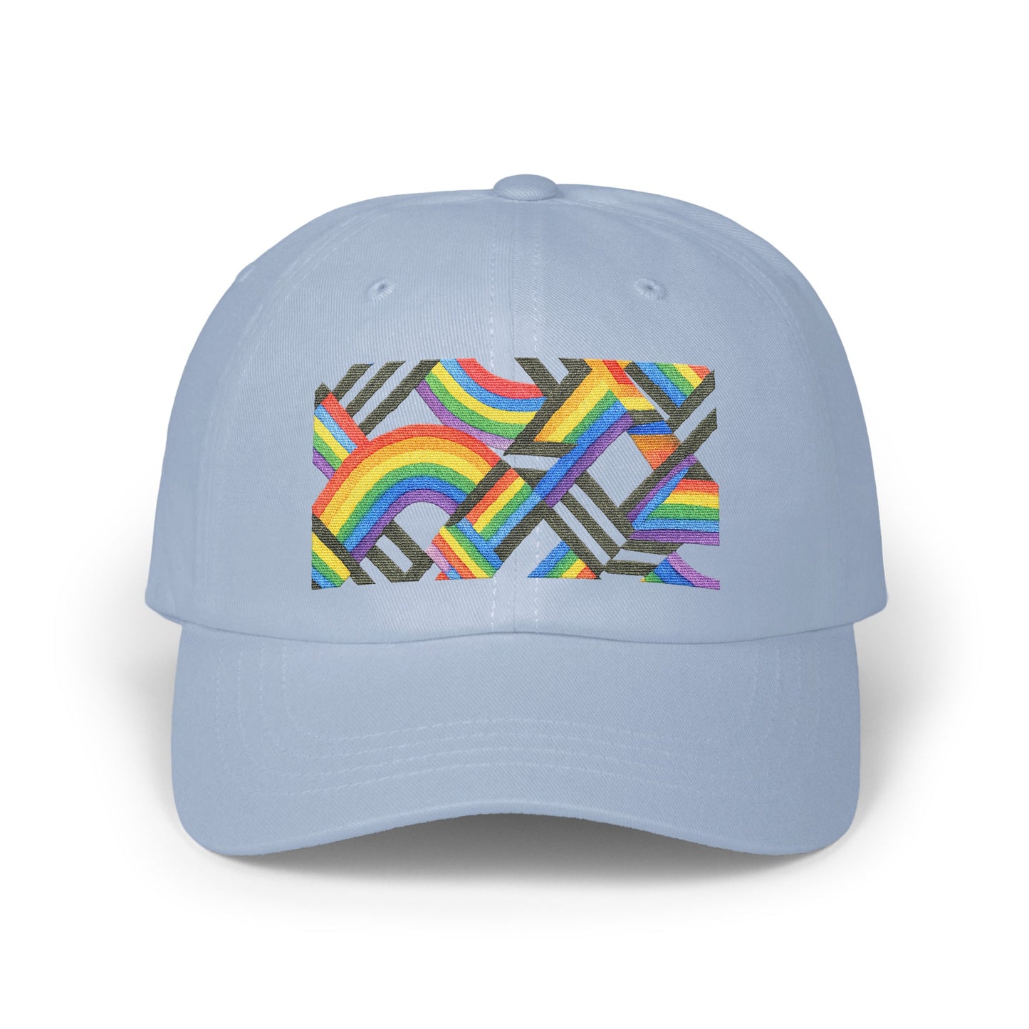 Colorful Abstract Rainbow Design Blue Hat product