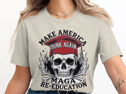 Make America Think Again Skull Graphic Tee product