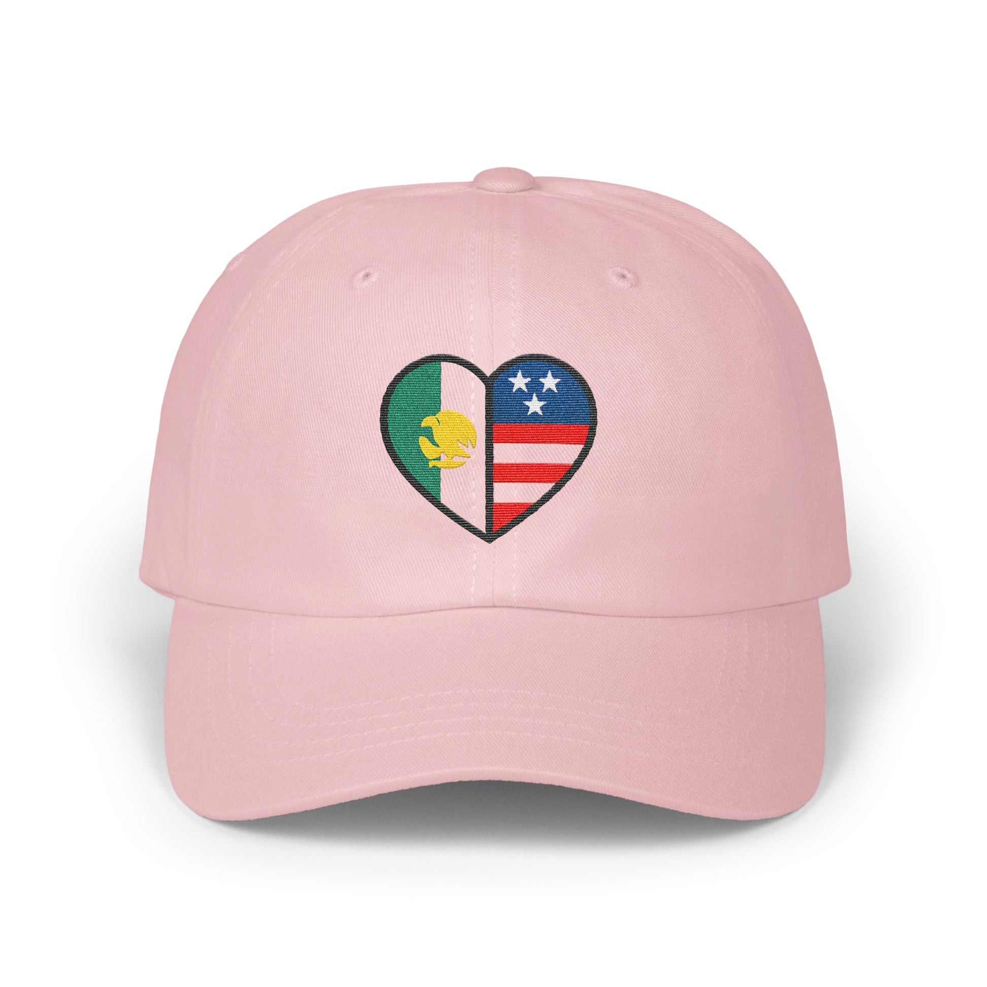 Heart Split Flag Pink Embroidered Baseball Cap product