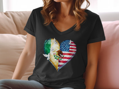 Heart Shaped Flag Design White Dove Print product type