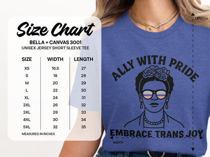 Ally with Pride Embrace Trans Joy Unisex Jersey Tee product type