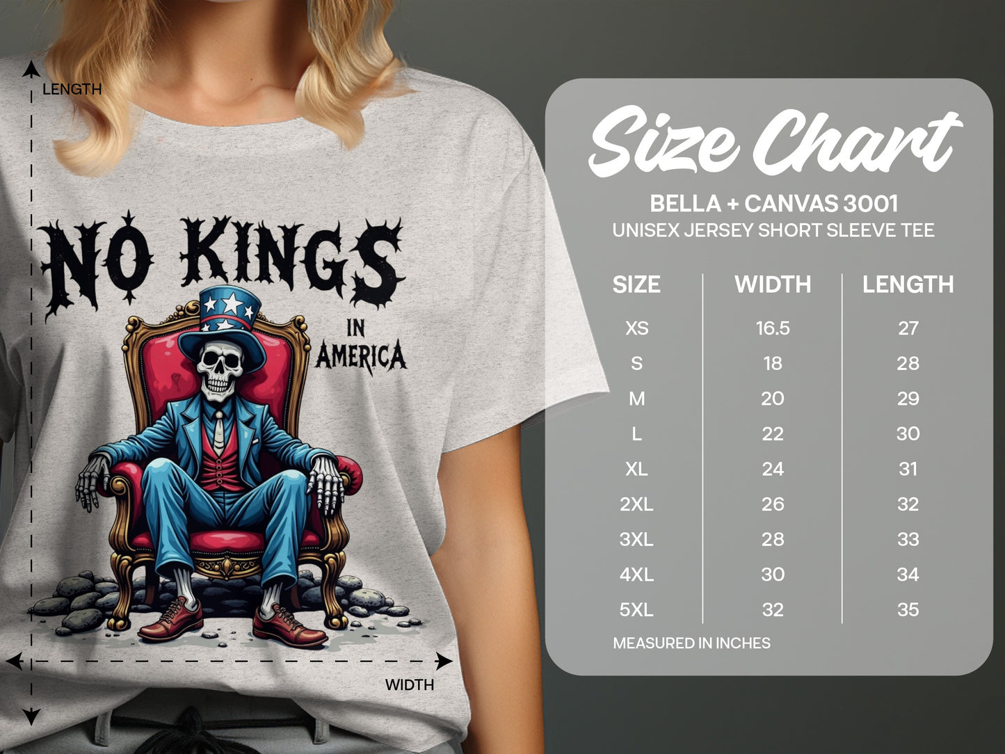 No Kings in America Skeleton Graphic Tee product