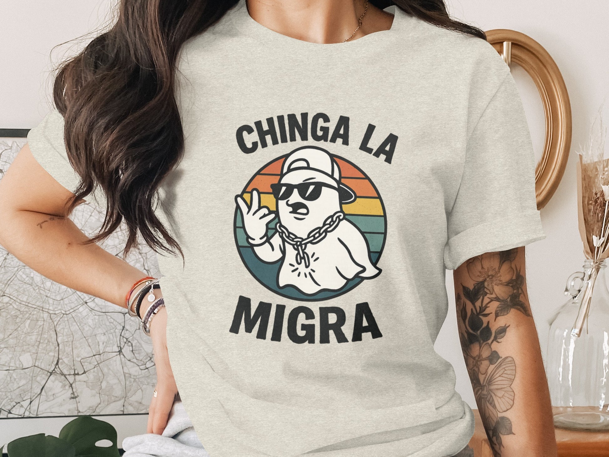 Chinga La Migra Graphic Tee in Soft Fabric T-Shirt product
