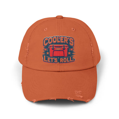 Cooler’s Let’s Roll Distressed Cap - Unisex Casual Headwear for Outdoor Adventures