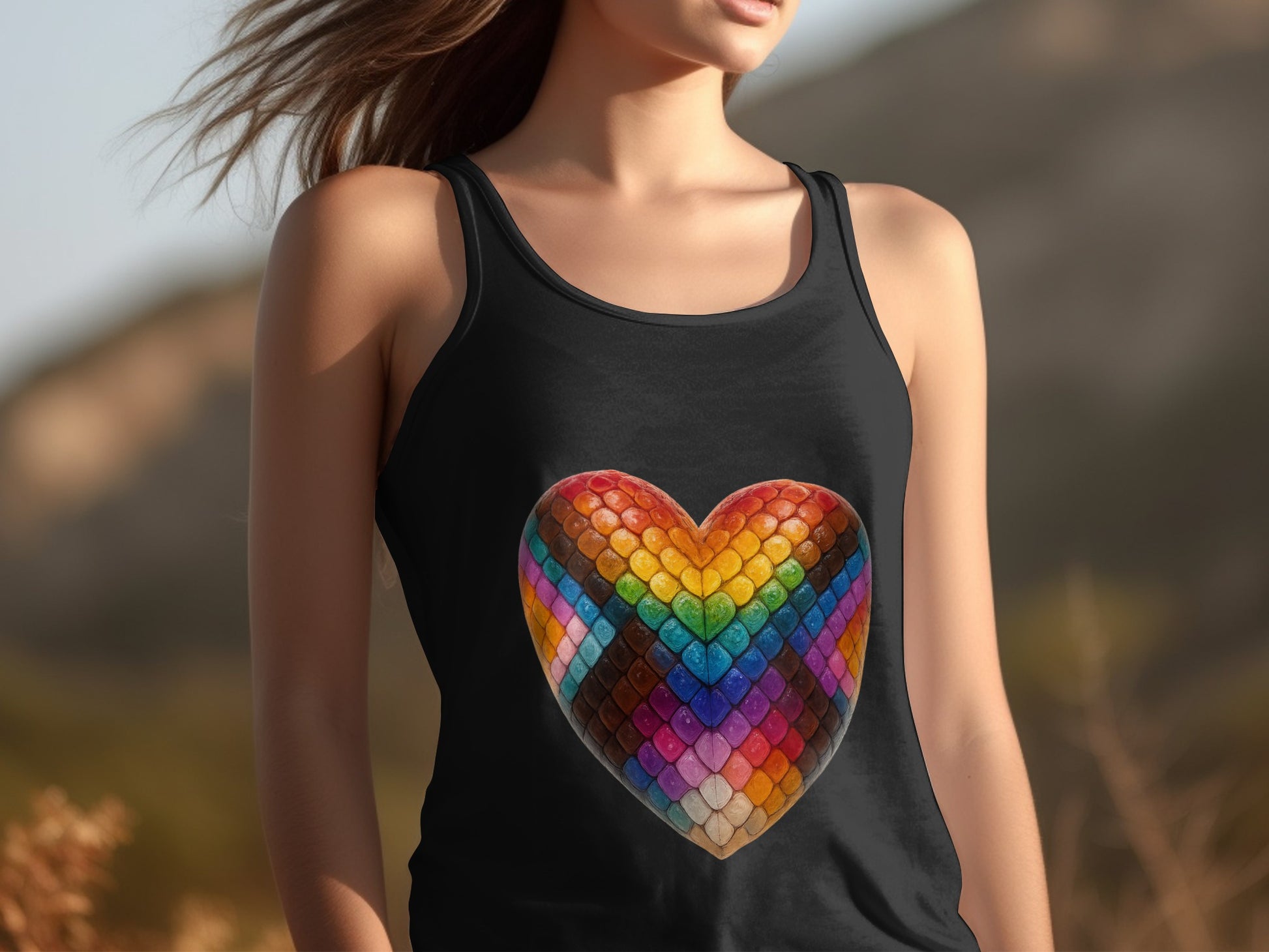 Colorful Heart Design Women's Tank Top product