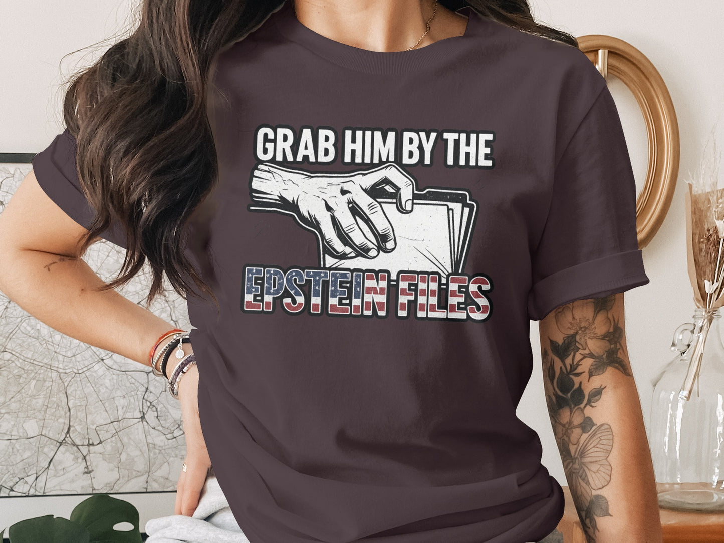Grab Him By The Epstein Files Graphic T-shirt product