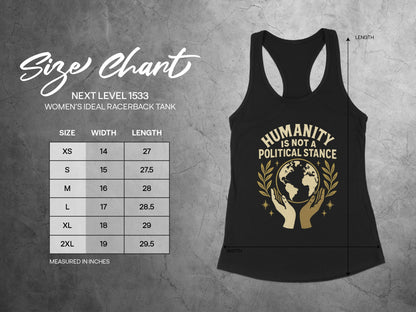 Humanity Is Not A Political Stance Women's Tank