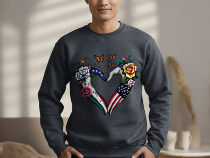 Hand Heart Design Long Sleeve Casual Sweatshirt product