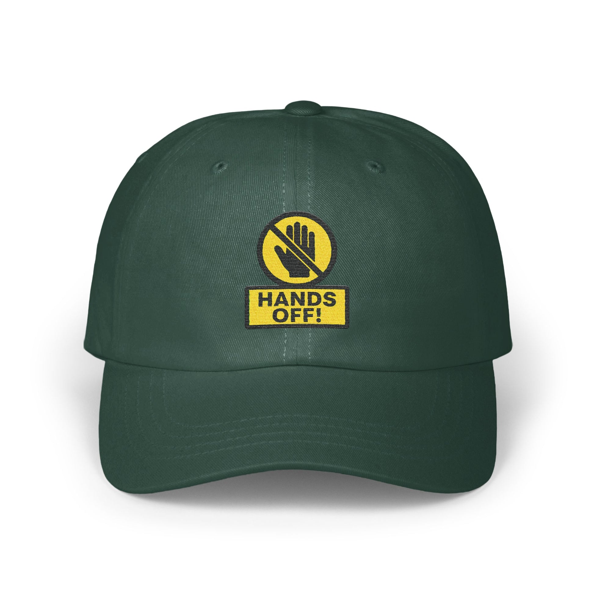 Hands Off Emblem Green Hats product type