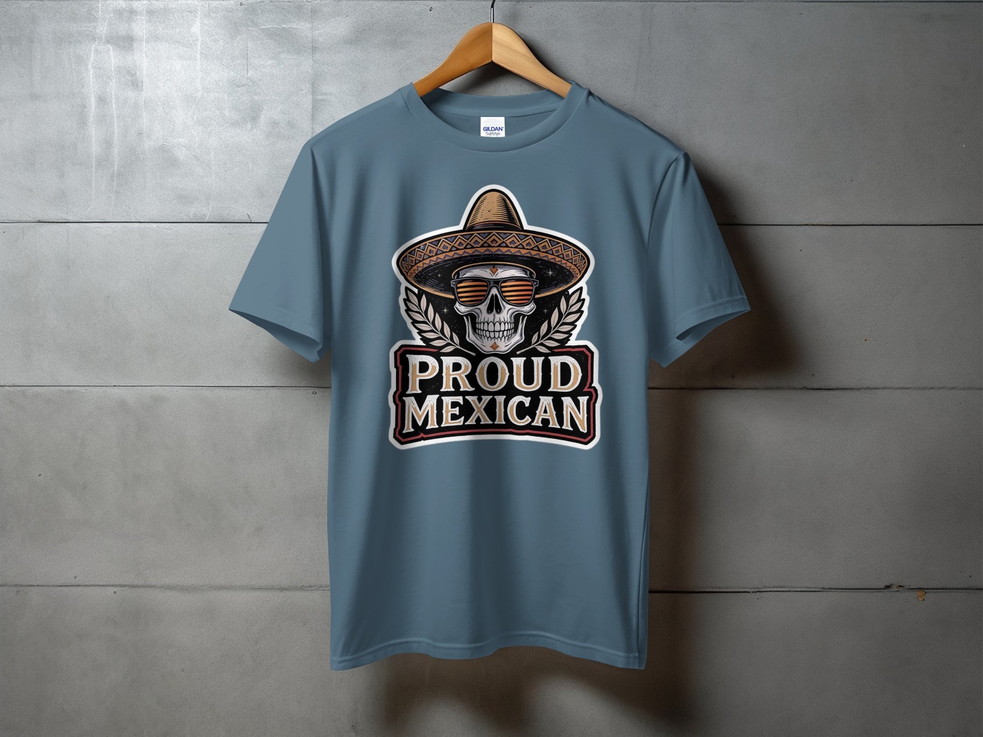Proud Mexican Skull with Hat Graphic T-Shirt product