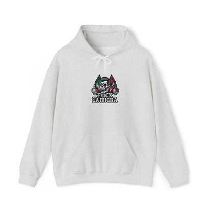 Fuck La Migra Embroidery Hoodie Anto Trump Hoodie Unisex Heavy Blend™ Hooded Sweatshirt