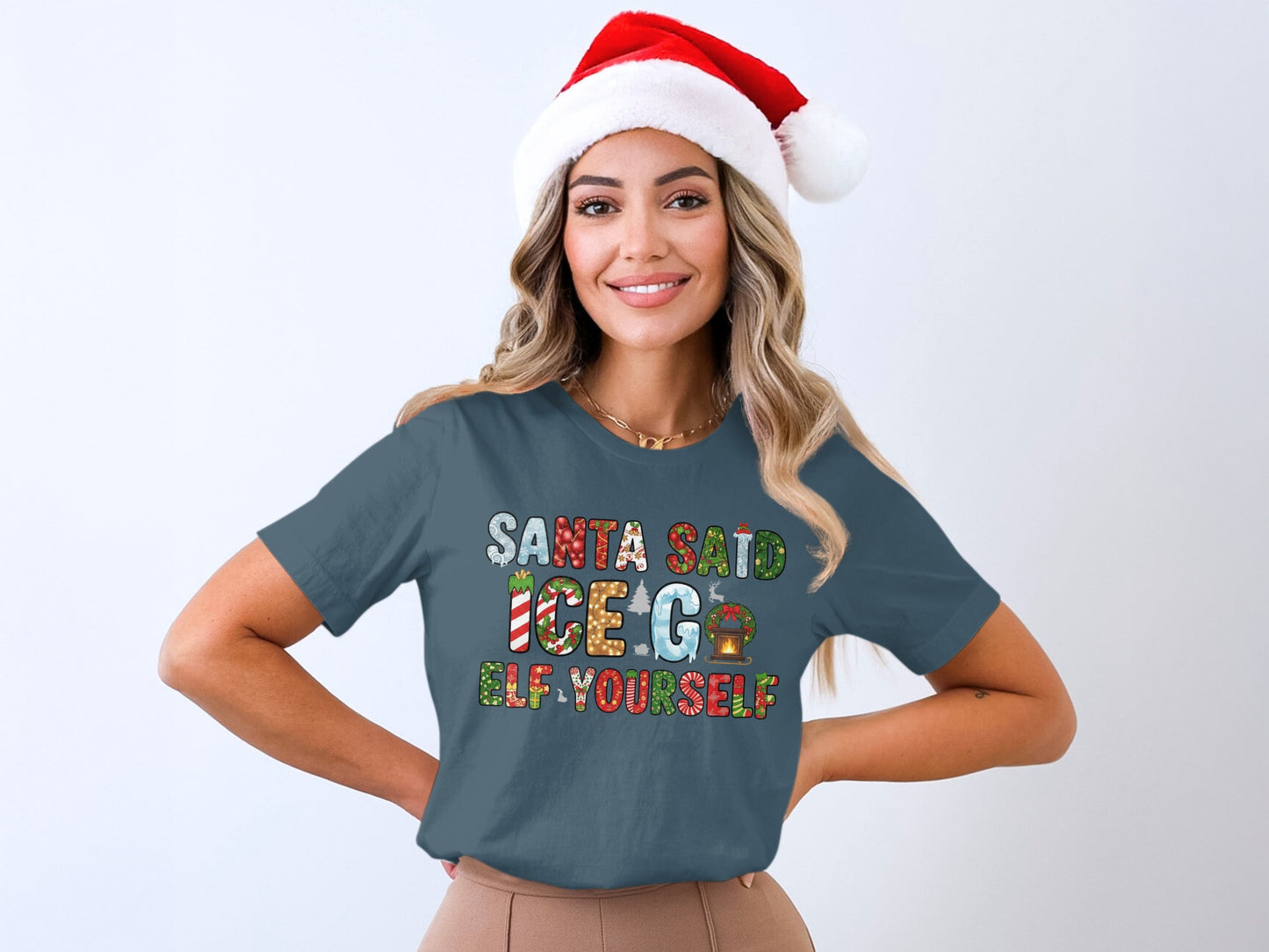 Santa Said Ice Elf Yourself Holiday Shirt