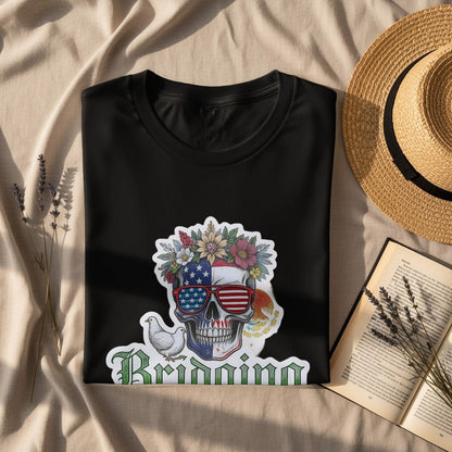 Patriotic Skull Printed T-Shirt Unique Apparel Product