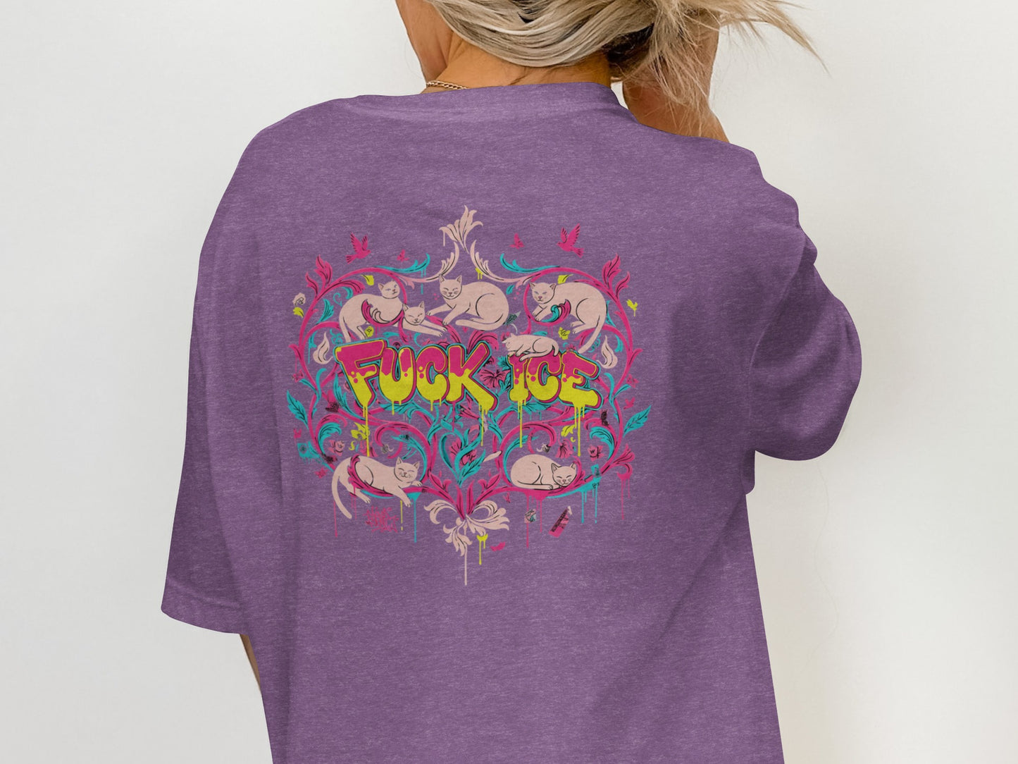 Colorful Artistic Sloth Design Statement Shirt