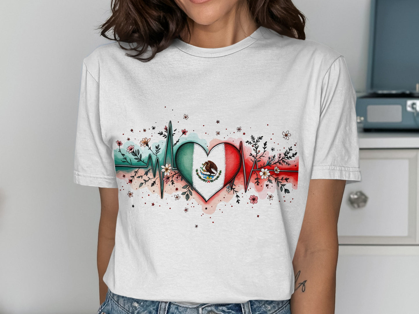 Heartbeat Mexican Pride Graphic Tee product type