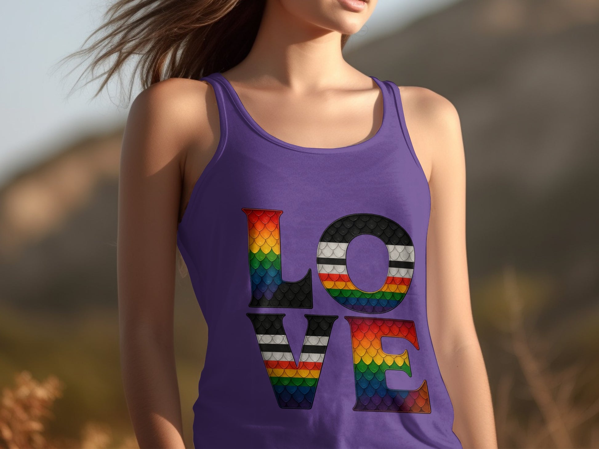 Love Rainbow Design Tank Top Product