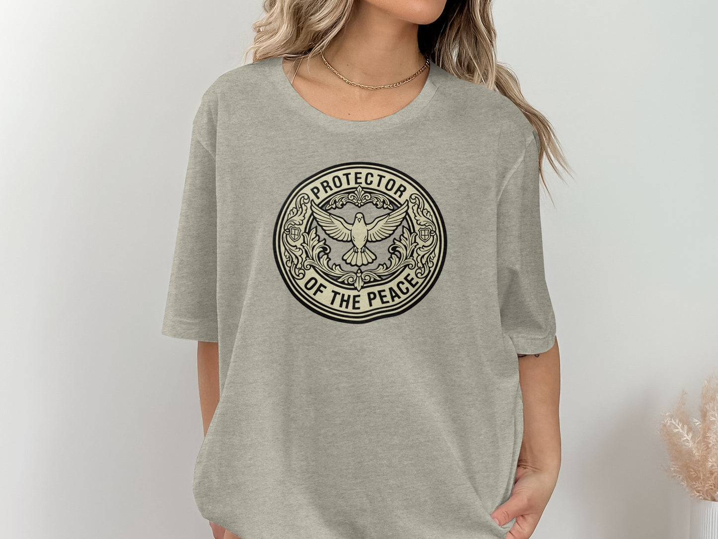 Stylish Protector Of The Peace Graphic T-Shirt